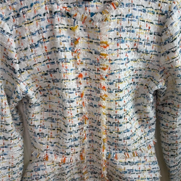 Halogen Nordstrom Button Front Tweed Blazer Jacket Ivory Size XS. - Picture 7 of 15